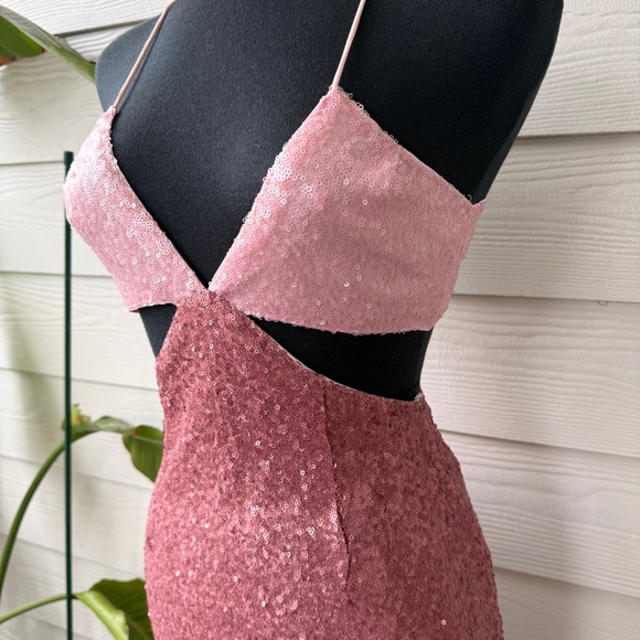 HELLO MOLLY LIGHTS ON‎ ME DRESS PINK ROSE SEQUIN - Picture 5 of 8